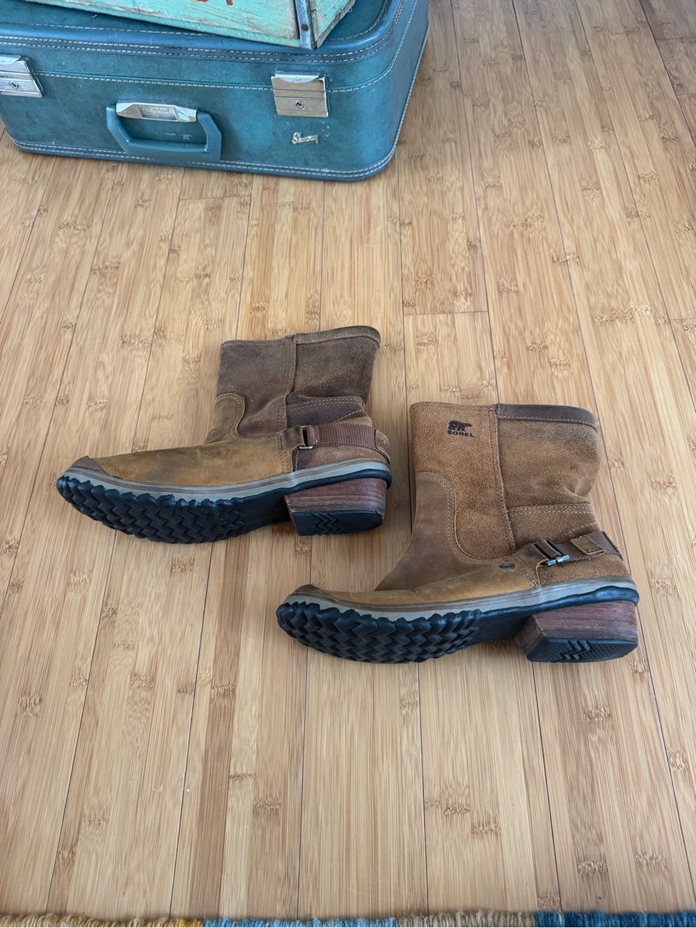 Sorel Brown Suede Mid-Calf Leather Boots